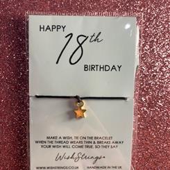 Happy 18th Birthday Wish String Bracelet