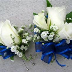 White rose Corsage and Buttonhole