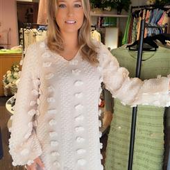 Chiffon Mini Shift Dress- Beige 